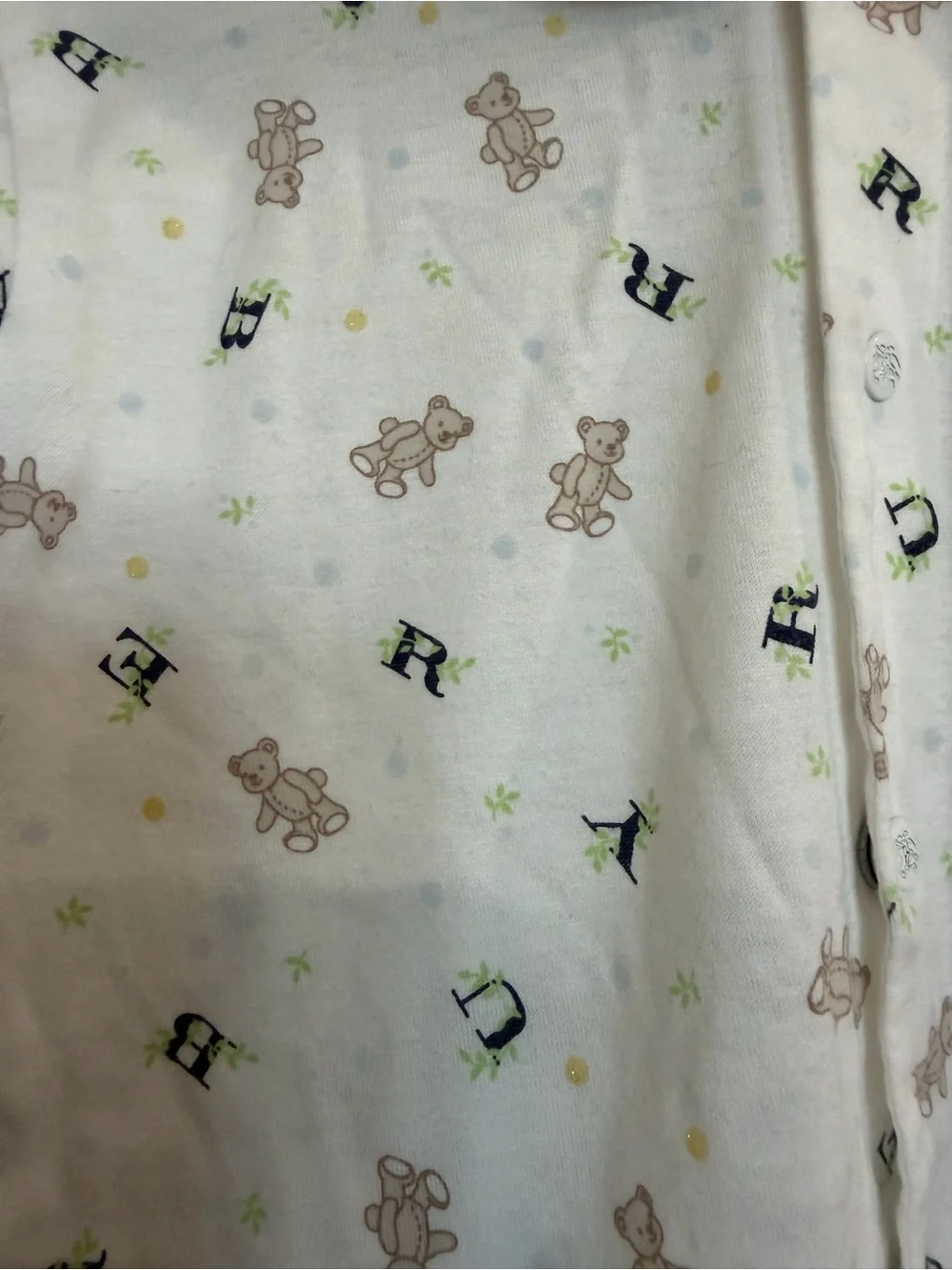 Burberry baby White Teddy Bear Print One-Piece for baby girl baby boy